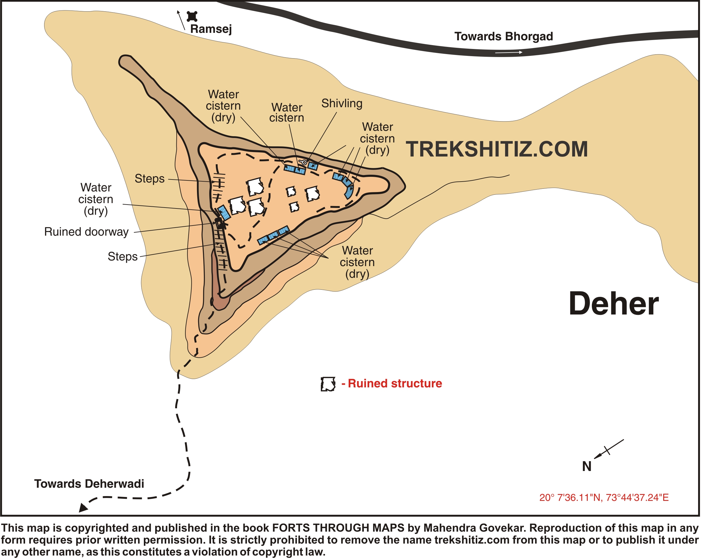 Dehergad (Bhorgad) English Map